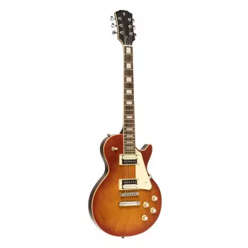 Stagg SEL-STD Vintage Sunburst sähkökitara set-neckillä, leppärungolla, palisanteriotelaudalla, HH-mikrofoneilla