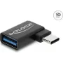 Delock USB 10 Gbps USB Type-C™ uros USB Type-A naaras adapteri, vasemmalle kulma