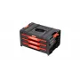 QBRICK SYSTEM PRO DRAWER 3 työkalulaatikko 2.0 Basic modulaarinen säilytysjärjestelmä, jossa 3 matalaa vetolaatikkoa, musta/punainen, metallikiskot, 15 kg kokonaiskuorma