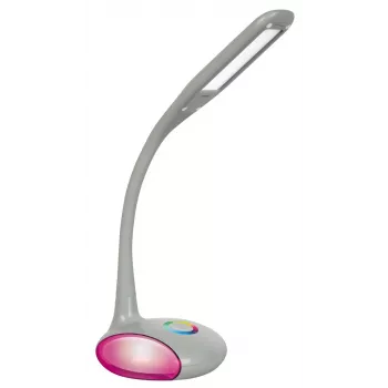 Activejet VENUS RGB harmaa LED-pöytävalaisin värinvaihtuvalla jalustalla ja USB-lataustoiminnolla