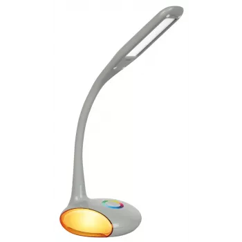 Activejet VENUS RGB harmaa LED-pöytävalaisin värinvaihtuvalla jalustalla ja USB-lataustoiminnolla