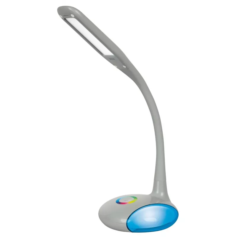 Activejet VENUS RGB harmaa LED-pöytävalaisin värinvaihtuvalla jalustalla ja USB-lataustoiminnolla