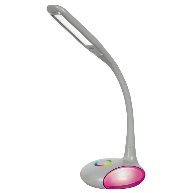 Activejet VENUS RGB harmaa LED-pöytävalaisin värinvaihtuvalla jalustalla ja USB-lataustoiminnolla