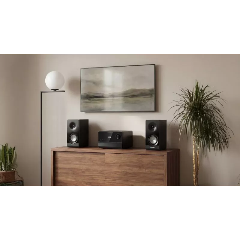 Blaupunkt MS49DAB mikro-hifi-järjestelmä DAB+:lla ja Bluetoothilla, musta