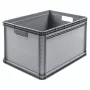 keeeper Robert 64L raskaan sarjan kuljetuslaatikko, 60 kg kantavuus, 600x400x320 mm, harmaa