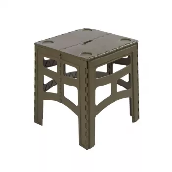 KEEEPER Timo taitettava retkipöytä M, oliivi, alumiini, 80 kg kuormitus, 46,5x44,5x55 cm