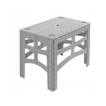 keeeper taitettava ulkopöytä Timo L, Nordic Grey, 70 x 45 x 55 cm, kantavuus 80 kg