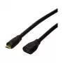 LogiLink CU0121 USB 2.0 Micro-B uros Micro-B naaras jatkokaapeli, 1 m, musta