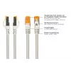 KABELMEISTER Cat.7 RJ45 -verkkokaapeli, 10 m, harmaa, TPE, halogeeniton