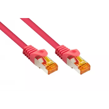 Kabelmeister RJ45 patch-kaapeli Cat.7 S/FTP, TPE, magenta, 0,5m