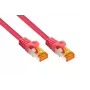 Kabelmeister RJ45 patch-kaapeli Cat.7 S/FTP, TPE, magenta, 0,5m