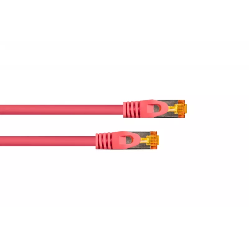 Kabelmeister RJ45 patch-kaapeli Cat.7 S/FTP, TPE, magenta, 0,5m