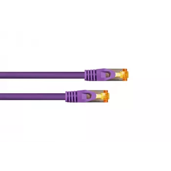 KABELMEISTER Cat.7 S/FTP -verkkokaapeli, RJ45, TPE-kuori, halogeeniton, violetti, 0,25 m