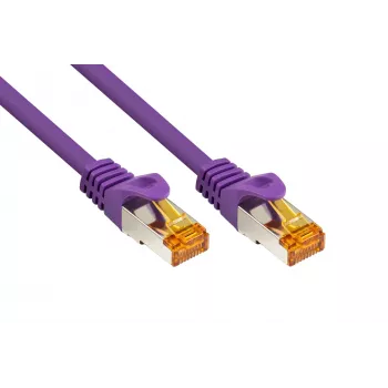 KABELMEISTER Cat.7 S/FTP -verkkokaapeli, RJ45, 2 m, violetti, halogeeniton TPE