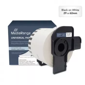 MediaRange DK-11209 -yhteensopivat termotarrat 29x62 mm 800 tarraa valkoinen