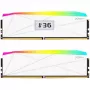V-Color Manta XFinity+ aRGB 32GB (2x16GB) DDR5-6400 CL32 valkoinen työpöytämuistisarja