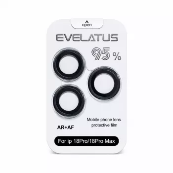 Evelatus Apple iPhone 18 Pro / 18 Pro Max -kameraobjektiivin suojalasi Armor Black