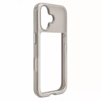 Evelatus Apple iPhone 17 LiveCase Hybrid kuori jalusta PC+TPU hopea