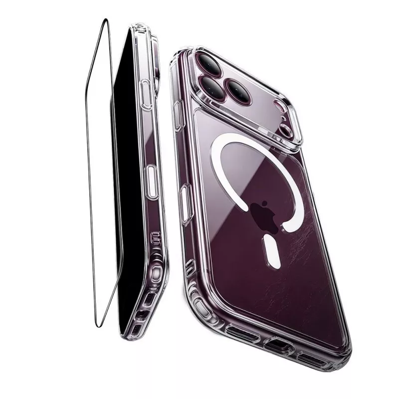 ESR Classic Hybrid MagSafe & Tempered Glass kuori iPhone 17 Pro / 18 Pro läpinäkyvä
