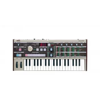 Korg microKORG analoginen mallinnussyntetisaattori 37 minikoskettimella ja vokooderilla, harmaa