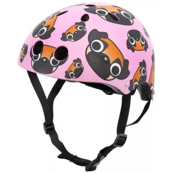 Hornit Pug lasten pyöräilykypärä LED-valoilla - pinkki, 48-53 cm PUS806