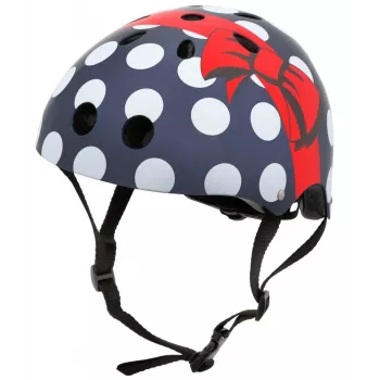 Hornit POM913 Polka Dot monilajikypärä lapsille, 53-58 cm, musta/sininen/punainen/valkoinen