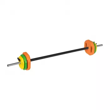 REBEL ACTIVE 20 kg valurauta-käsipainosarja 140 cm tangolla