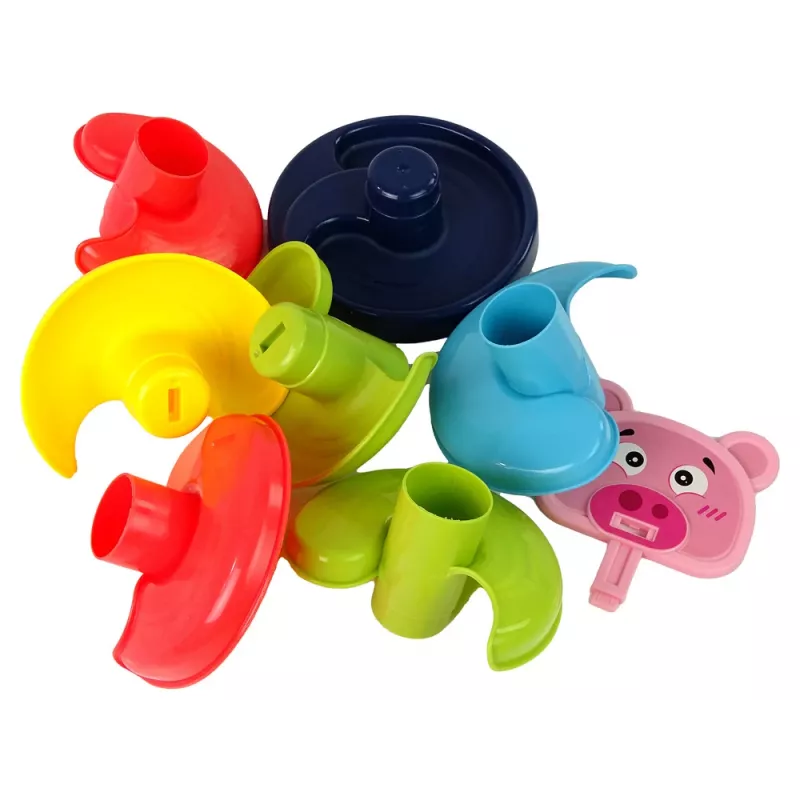 LEAN TOYS opetuksellinen pallorata 6 tasoa porsas-korisorttaja