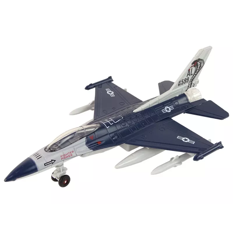 LEAN TOYS lentokone kitkaveto valot äänet 1:72 Navy