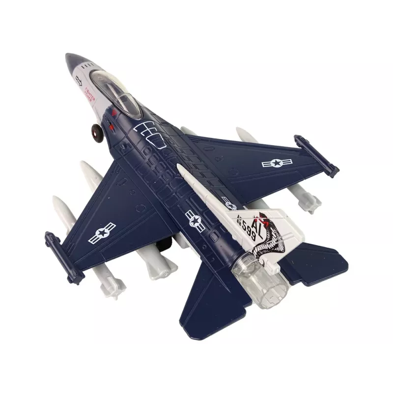 LEAN TOYS lentokone kitkaveto valot äänet 1:72 Navy