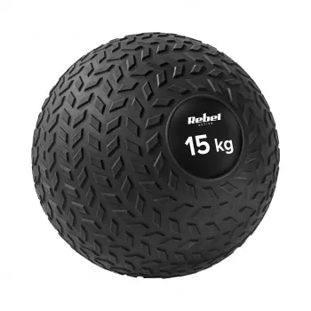 Rebel Active Slam Ball 15 kg 23 cm musta - lääketieteellinen pallo voimailuun ja kuntoutukseen