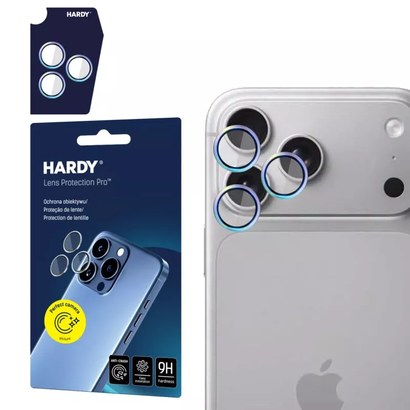 3MK PROTECTION Apple iPhone 18 Pro / 18 Pro Max HARDY Lens Protection Pro Rainbow kameraobjektiivin suojus