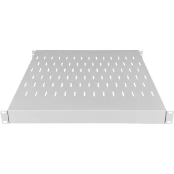 ALANTEC SA-PR-19-1U-500-900-4-S säädettävä 19 inch 1U hyllytaso, syvyys 500-900 mm, harmaa, 4 kiinnityspistettä
