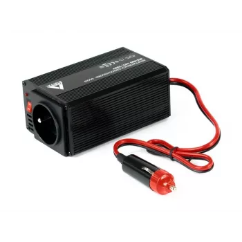 AZO Digital IPS-400 400W 12V DC - 230V AC invertteri muunnetulla siniaallolla, Schuko-pistorasia, akkukengät ja savukkeensytytinpistoke
