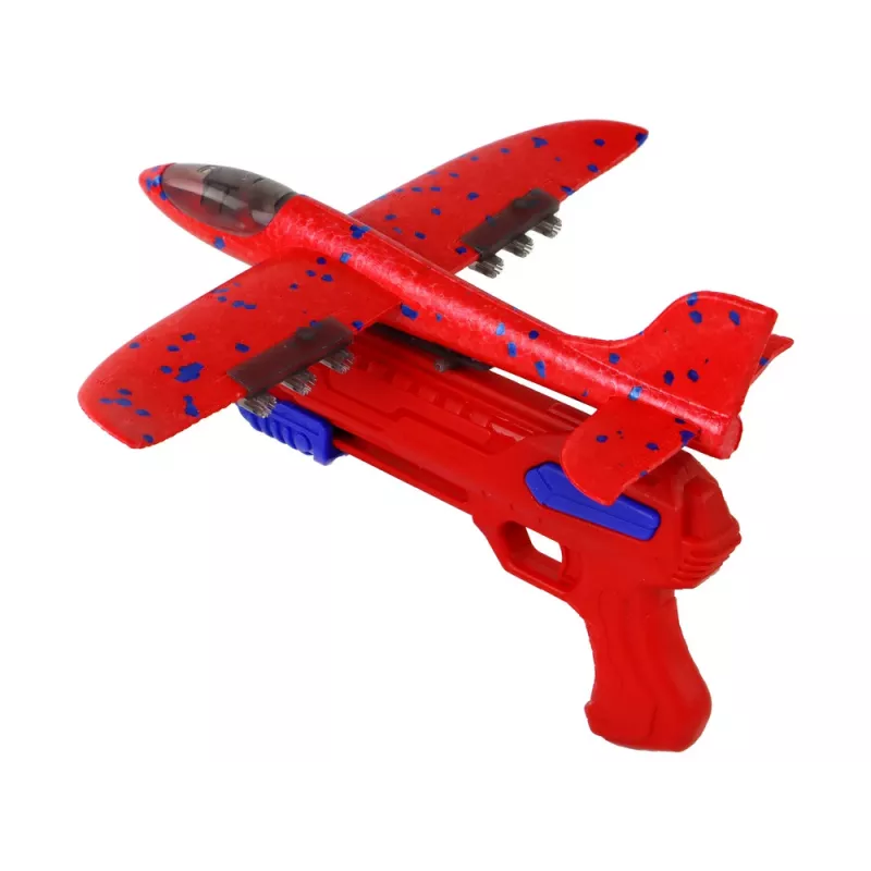 LEAN TOYS Lentokone saippuakuplien ampuja pistooli punainen