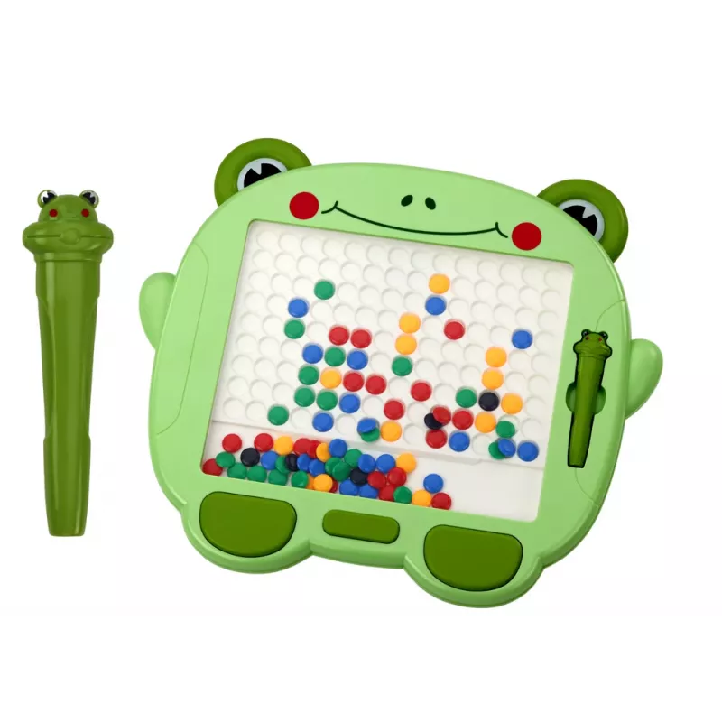 LEAN TOYS magneettinen oppimistaulu sammakko stylus pad vihreät helmet palapeli