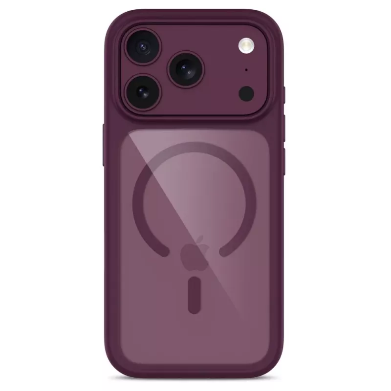 TECH-PROTECT MagOne MagSafe-kotelo + panssarilasi 2 kpl:n pakkaus iPhone 17 Pro / 18 Pro – Dark Cherry/läpinäkyvä