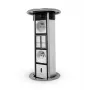 LEGRAND EM/HU-STP-1S-3EU pöytätolppa tyhjä kotelo 8 moduulille, alumiini/musta
