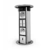 LEGRAND EM/HU-STP-1S-3EU pöytätolppa tyhjä kotelo 8 moduulille, alumiini/musta