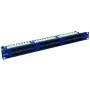 EMITERNET 48-port RJ45 UTP Cat.6 patch-paneeli 1U kaapelinhallintakiskolla, sininen