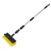 Bradas ESQ2356 hankausharjapää kovilla PP-harjaksilla raskaaseen puhdistukseen, vihreä/musta, ruuvivarsi