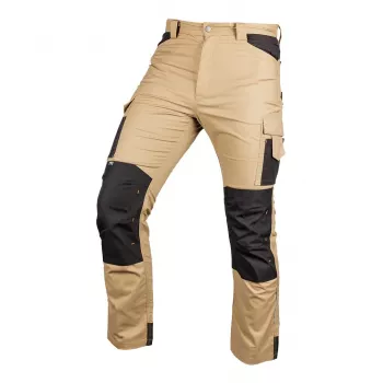 NEO TOOLS 81-350-3-M Mix&Match työhousut, canvas Cordura-vahvisteilla, beige-musta, koko M
