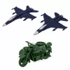 LEAN TOYS sotilassetti sotilashahmot sotilasajoneuvot torni tarvikkeet 72 kpl
