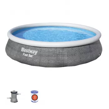 Bestway Fast Set 57376 -poreamme pyöreä 7 340 L harmaa