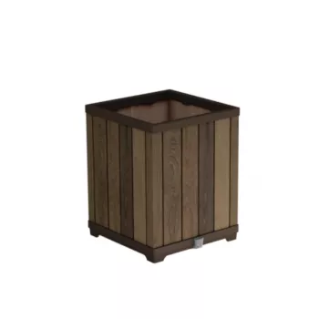 KETER Deco Square Tall Planter -kukkaruukku pähkinä