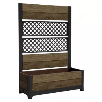 KETER Deco Tulip 110L 2-Rhombus Walnut Mesh kukkaruukku