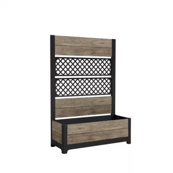 KETER Deco Tulip 110L 2-Rhombus Mesh kukkaruukku saarnen sävy