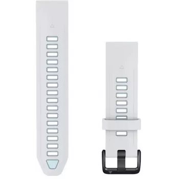 Garmin QuickFit 20 mm silikoninen kellonranneke, Ice Blue/valkoinen (010-14506-00)