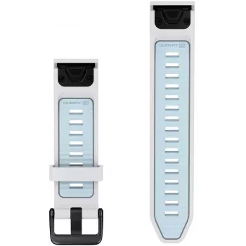 Garmin QuickFit 20 mm silikoninen kellonranneke, Ice Blue/valkoinen (010-14506-00)