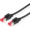 Dätwyler 21.05.0005 Cat 6 S/FTP -patchkaapeli, RJ-45-pistoke - RJ-45-pistoke, 0,5 m, musta, LSZH, 10 Gbps